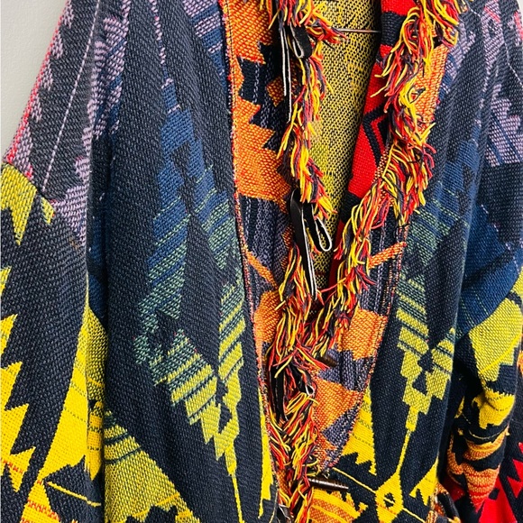 Vintage Colorful Blanket Coat · It’s in the Bag · Oversized Fringe Coat - Picture 5 of 16
